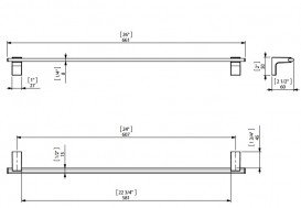 Держатель для полотенец Sonia Eletech 60 см латунь хром 113538