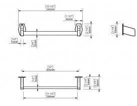 Держатель для полотенец Sonia Luce 30 см латунь/акриловое стекло черный/коричневый 182541