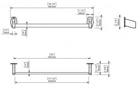 Держатель для полотенец Sonia Luce 50 см латунь/акриловое стекло белый 182664