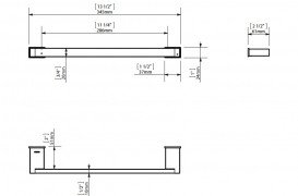 Держатель для полотенец Sonia S-Cube Black 34,5 см латунь чёрный матовый 172986