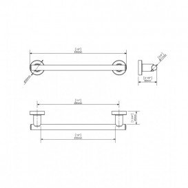 Держатель для полотенец Sonia Tecno Project 33 см настенный латунь хром 116799