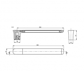 Тримач для рушників TOTO MH 300 мм настінний хром YA10307U (A)