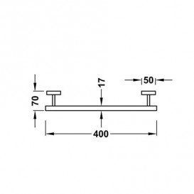 Тримач для рушників Tres 400 мм чорна бронза 10723601KMB