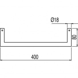 Тримач для рушників Tres Max-Tres 40 см настінний метал хром 11463601