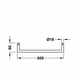 Тримач для рушників Tres Max-Tres 60 см хром 11423602