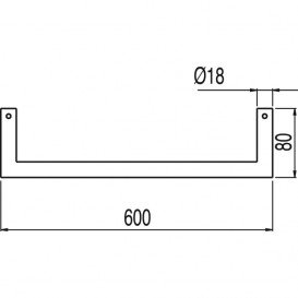 Тримач для рушників Tres Max-Tres 60 см настінний метал золото матовий 11463602OM