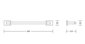 Держатель для полотенец VBI Mars двойной металл хром VBI-040108CH