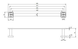 Тримач для рушників Villeroy & Boch Elements - Striking 49,5 см латунь хром TVA15200100061