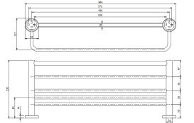 Тримач для рушників Villeroy & Boch Elements - Tender з полицею матове золото TVA15100600076