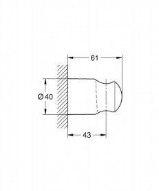 Держатель для ручного душа Grohe Tempesta хром 28605001