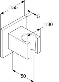 Тримач для ручного душу Kludi A-Qa чорний матовий 655593900