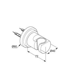 Тримач для ручного душу Kludi Nova Fonte хром 205520525