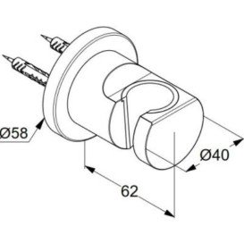 Держатель для ручного душа Kludi Nova Fonte брашированная бронза PVD 20552N115