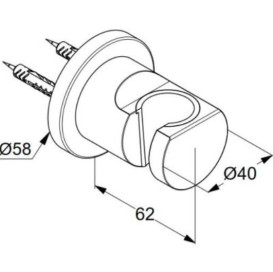 Тримач для ручного душу Kludi Nova Fonte морський матовий 20552O315