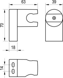 Держатель для ручного душа Ravak регулируемый пластик золото матовое X07P1240