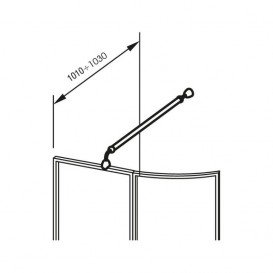 Тримач шторки Ravak довгий VSK2 метал білий B120000001