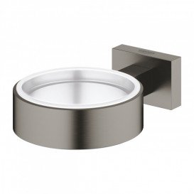 Держатель для стакана/мыльницы/дозатора Grohe Essentials Cube темный графит матовый 40508AL1
