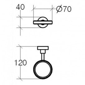 Тримач для склянки / мильниці / дозатора Lineabeta Baketo метал хром 52011.29