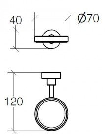 Держатель для стакана/мыльницы/дозатора Lineabeta Baketo латунь черный матовый 52011.22