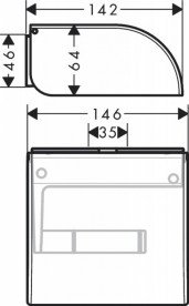 Тримач для туалетного паперу Hansgrohe Axor Universal Circular з кришкою хром 42858000