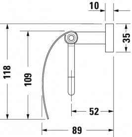 Держатель для туалетной бумаги Duravit Karree с крышкой хром 0099551000