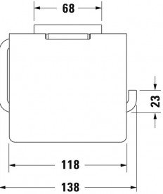 Держатель для туалетной бумаги Duravit Karree с крышкой хром 0099551000
