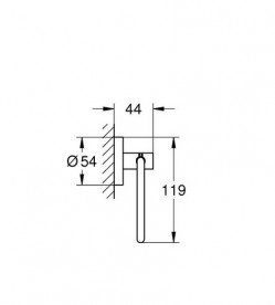 Держатель для туалетной бумаги Grohe Essentials открытый металл черный матовый 1024722430