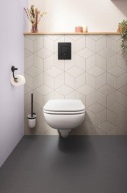 Держатель для туалетной бумаги Grohe QuickFix Start открытый металл черный матовый 412002430