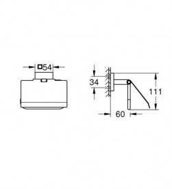 Тримач для туалетного паперу Grohe QuickFix Start Cube з кришкою метал суперсталь 41102DC0