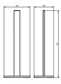 Держатель для запасного рулона туалетной бумаги Haceka Edge напольный 1143818