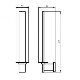Держатель для запасного рулона туалетной бумаги Haceka Edge наcтенный 1143819