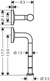 Держатель для туалетной бумаги Hansgrohe Axor Universal Circular металл матовый никель 42856820