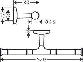 Держатель для туалетной бумаги Hansgrohe Axor Universal Circular двойной металл матовая бронза 42857140