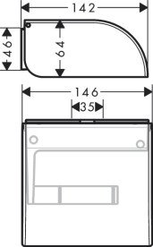 Тримач для туалетного паперу Hansgrohe Axor Universal Circular із кришкою матова бронза 42858140