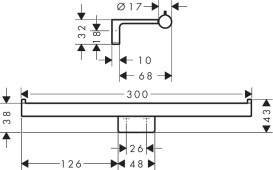 Держатель для туалетной бумаги Hansgrohe AddStoris S двойной металл матовая бронза 41768140