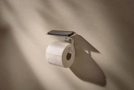 Тримач для туалетного паперу Hansgrohe AddStoris S з полицею метал хром 41789000