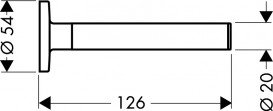 Держатель для запасного рулона туалетной бумаги Hansgrohe Axor Uno шлифованный никель 41528820