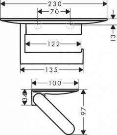 Держатель для туалетной бумаги Hansgrohe WallStoris открытый пластик белый матовый 27928700
