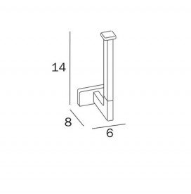 Тримач для туалетного паперу Inda Lea вертикальний хром A18280 CR