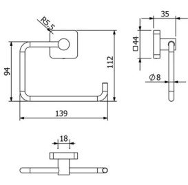 Держатель для туалетной бумаги Kludi Vela S брашированная бронза PVD 25982N1