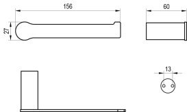 Тримач для туалетного паперу Ravak Fold FD 400 чорний матовий X07P1352