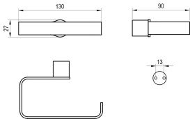 Держатель для туалетной бумаги Ravak Fold FD 401 черный матовый X07P1353