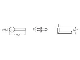 Держатель для туалетной бумаги Roca Hotels металл черный A817582C40