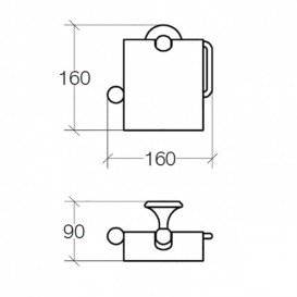 Тримач для туалетного паперу з кришкою Lineabeta Venessia метал хром 52907.29