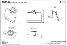 Держатель для туалетной бумаги Sonia Astral с крышкой латунь хром 181353