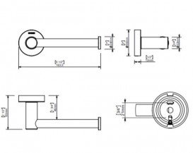 Тримач для туалетного паперу Sonia Astral відкритий латунь хром 181322