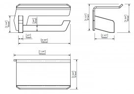 Держатель для туалетной бумаги Sonia Luce с полочкой латунь/акриловое стекло черный 182473
