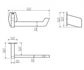Тримач для туалетного паперу Sonia Luce відкритий латунь/акрилове скло білий 182701