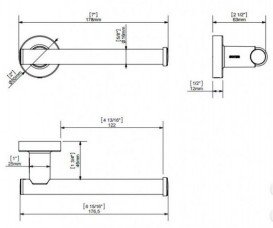 Держатель для туалетной бумаги Sonia Tecno Project Black чёрный матовый 166275