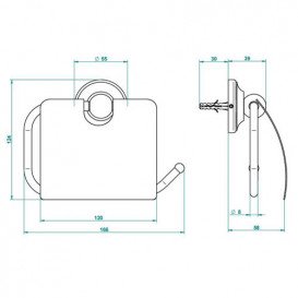 Тримач для туалетного паперу THG Savannah із кришкою золото/білий G52 D03 00538AC